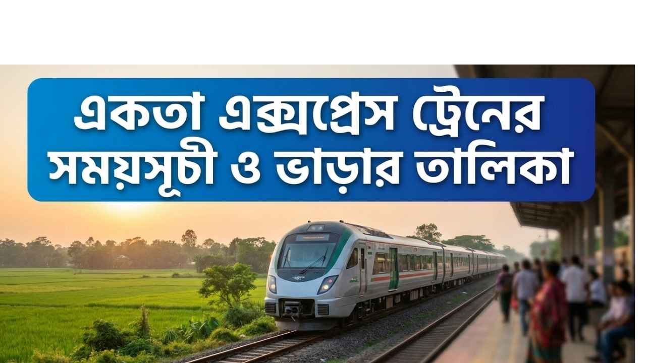 Time Train Utara একতা এক্সপ্রেস ট্রেনের সময়সূচী ও ভাড়ার তালিকা ২০২৬ - Train Times BD
