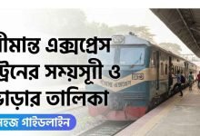 সীমান্ত এক্সপ্রেস ট্রেনের সময়সূচী