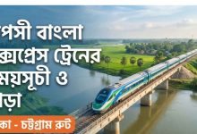 রূপসী বাংলা এক্সপ্রেস ট্রেনের সময়সূচী ও ভাড়া