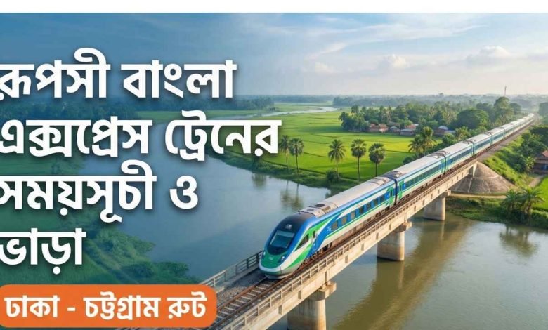 রূপসী বাংলা এক্সপ্রেস ট্রেনের সময়সূচী ও ভাড়া