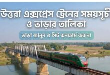 উত্তরা এক্সপ্রেস ট্রেনের সময়সূচী