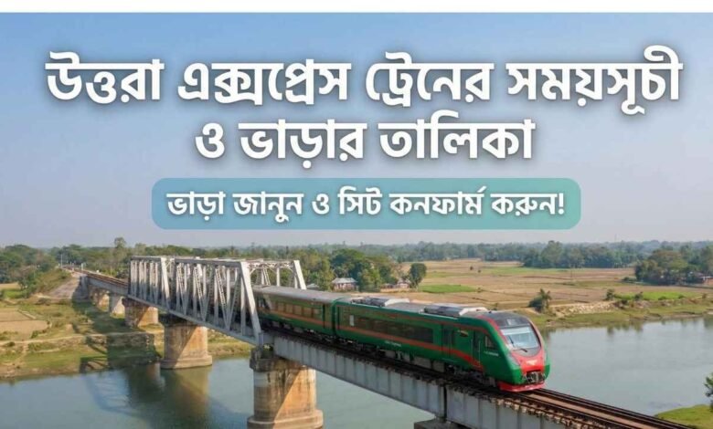 উত্তরা এক্সপ্রেস ট্রেনের সময়সূচী