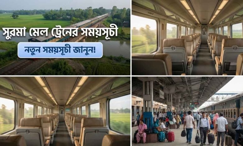 সুরমা মেল ট্রেনের সময়সূচী