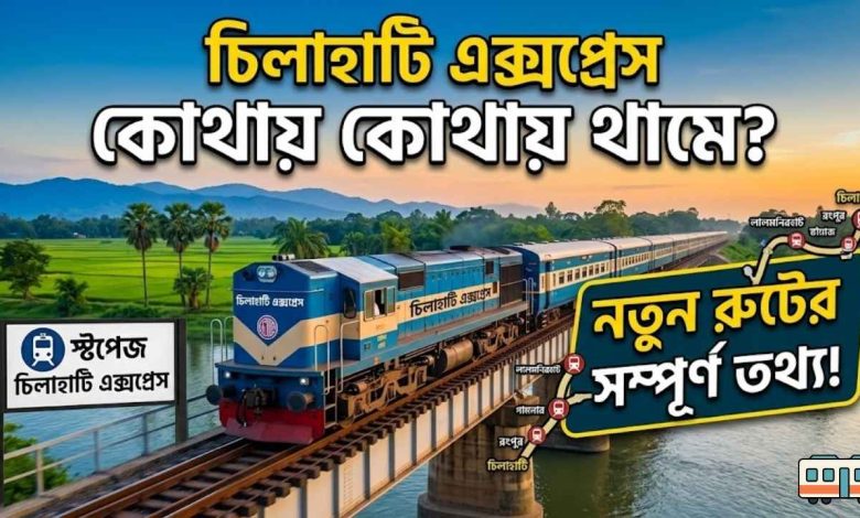 চিলাহাটি এক্সপ্রেস ট্রেনের সময়সূচী,ভাড়া, স্টপেজ