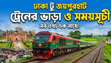 ঢাকা টু জয়পুরহাট ট্রেনের ভাড়া ও সময়সূচী