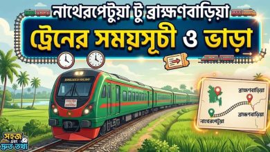 নাথেরপেটুয়া টু ব্রাহ্মণবাড়িয়া ট্রেনের সময়সূচী ও ভাড়া