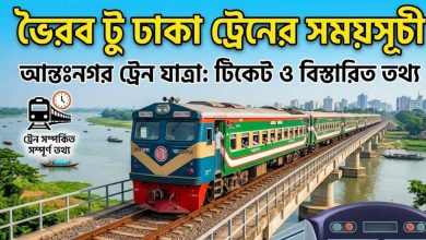 ভৈরব টু ঢাকা ট্রেনের সময়সূচী